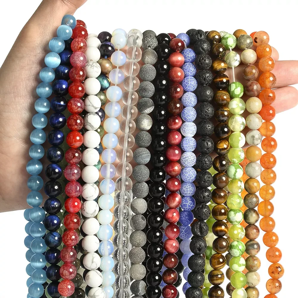 New in Stone Beads Round Agates Amazonite Quartz Lava Tiger Eye Beads for Jewelry Making DIY Bracelet Accessorie 4/6/8/10/12mm y
New in Stone Beads Round Agates Amazonite Quartz Lava Tiger Eye Beads for Jewelry Making DIY Bracelet Accessorie 4/6/8/10/12mm y