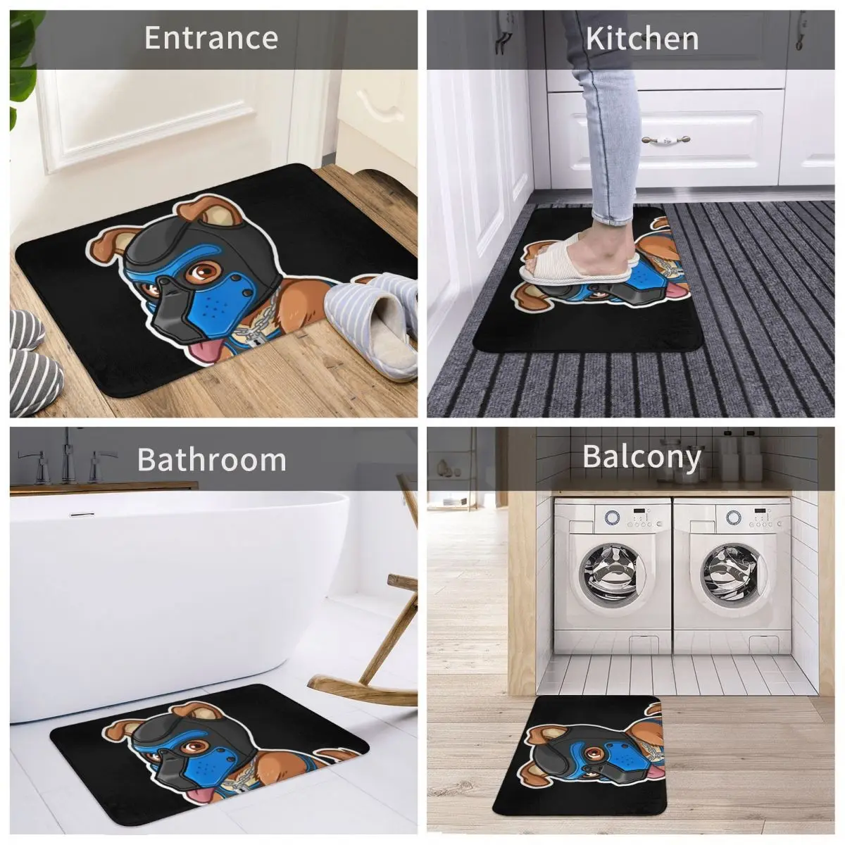 Playful Puppy Blue Mask Bearzoo Series Bath Mat Decor Animal Dog Rug Carpet Doormat Anti-slip Entrance Living Room Home Kitchen
Playful Puppy Blue Mask Bearzoo Series Bath Mat Decor Animal Dog Rug Carpet Doormat Anti-slip Entrance Living Room Home Kitchen