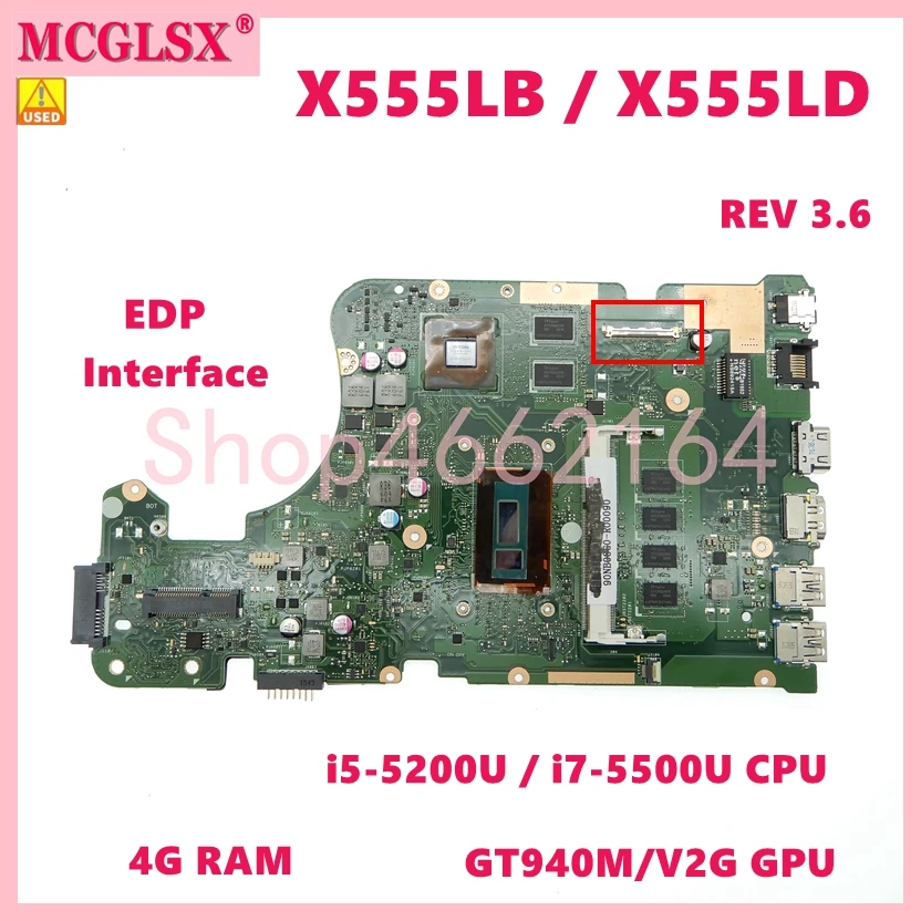 X555LB i5/i7 CPU 4G-RAM GT940M/V2G Материнская плата Asus K555L X555LAB X555LD/DB X555LJ X555LF X555LN/NB VM501L материнская плата для ноутбука
X555LB i5/i7 CPU 4G-RAM GT940M/V2G Материнская плата Asus K555L X555LAB X555LD/DB X555LJ X555LF X555LN/NB VM501L материнская плата для ноутбука