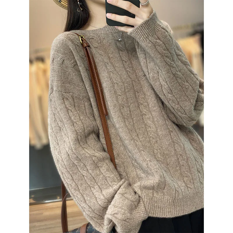 Autumn and Winter Women's Knitting Sweater Round Neck Shoulder Sleeve Loose Thickened Warm Comfortable Pullover Sweater A-001
Autumn and Winter Women's Knitting Sweater Round Neck Shoulder Sleeve Loose Thickened Warm Comfortable Pullover Sweater A-001