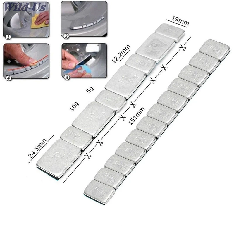 

1pc Universal Auto Accessories Car Truck Adhesive Wheel Tire Balance Weights Wheel Tyre Balancing Bar Sticker 60g