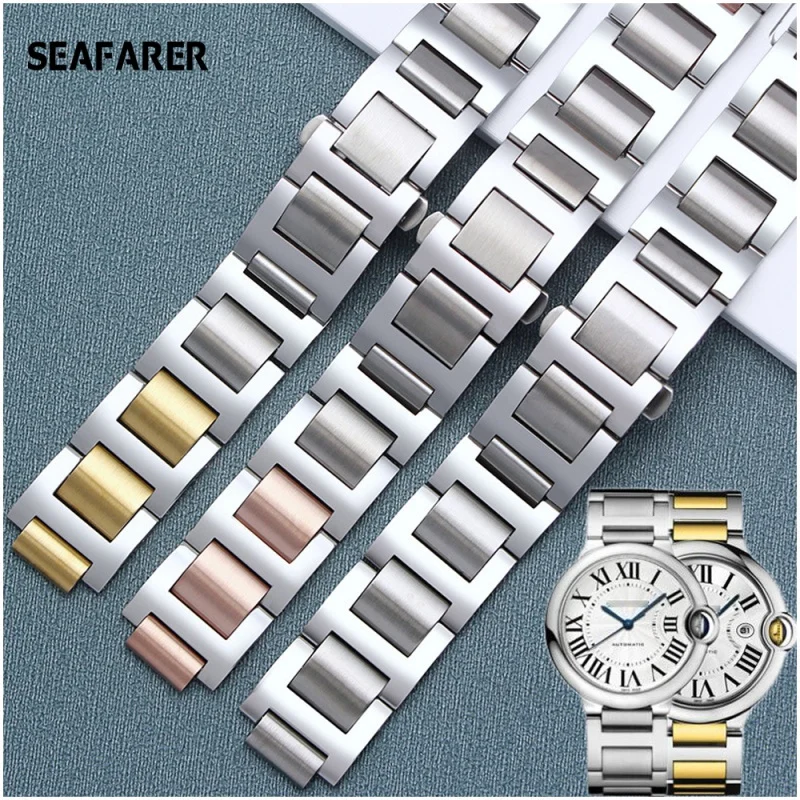 Watchband for Cartier Blue Balloon Strap Stainless Steel Solid Watch With Raised Bracelet Watch Accessories Replacement Band
Watchband for Cartier Blue Balloon Strap Stainless Steel Solid Watch With Raised Bracelet Watch Accessories Replacement Band