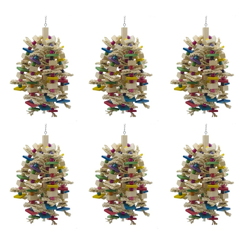 6X большая жевательная игрушка для попугаев-блоки для птиц-попугаев узлы разрывная игрушка птичья клетка кусающая игрушка для африканских серых макров
6X большая жевательная игрушка для попугаев-блоки для птиц-попугаев узлы разрывная игрушка птичья клетка кусающая игрушка для африканских серых макров