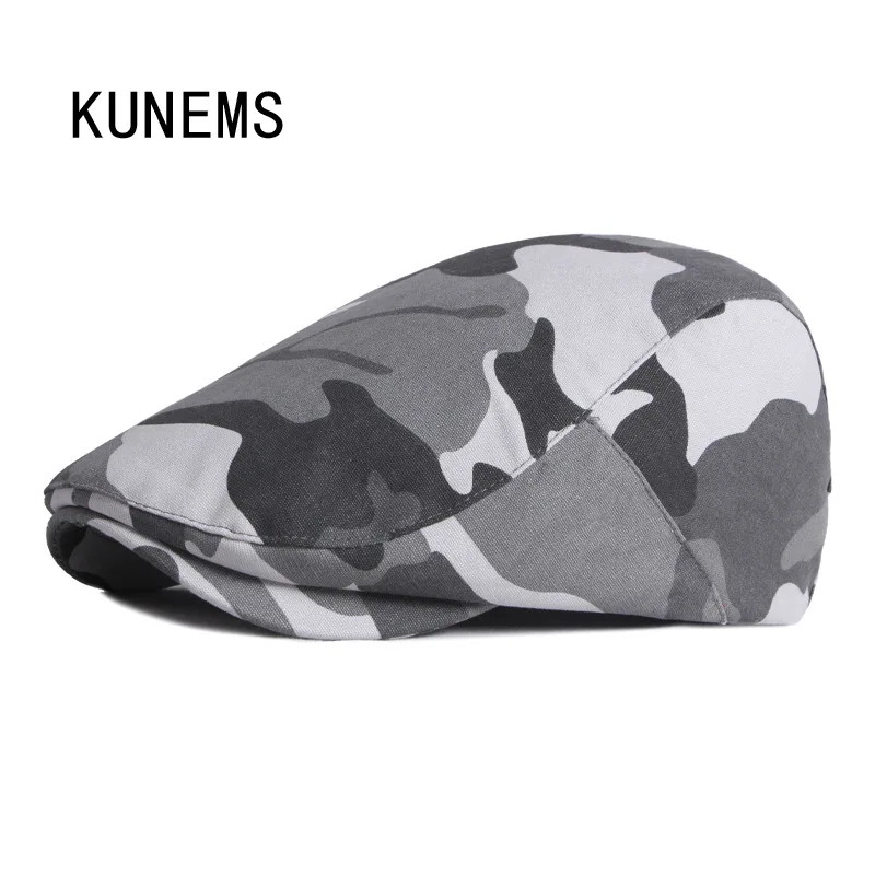 KUNEMS Fashion Camouflage Newsboy Hat for Men Boina Cotton Print Beret Retro Casual Flat Cap Unisex Gorras Hombre
KUNEMS Fashion Camouflage Newsboy Hat for Men Boina Cotton Print Beret Retro Casual Flat Cap Unisex Gorras Hombre