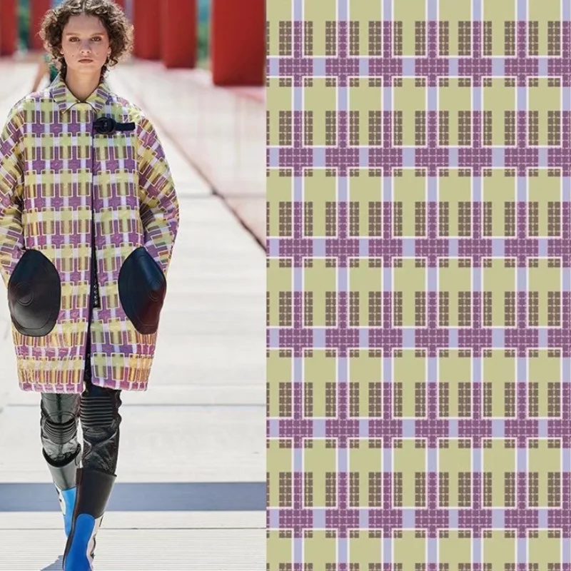 Печатная полиэфирная Роскошная брендовая атласная ткань с буквенным логотипом, мягкая одежда, рубашка, шифоновая ткань для платья по метра...