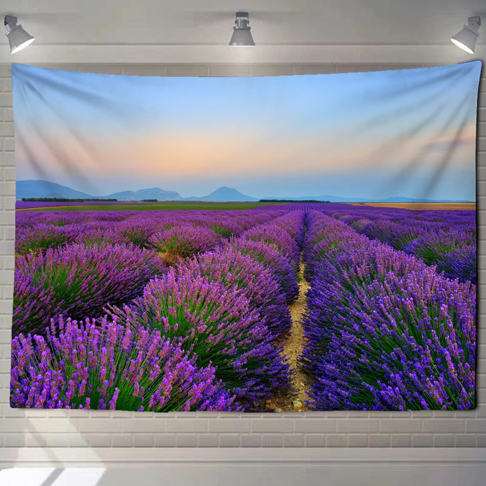 High Quality Colorful Flower Tapestry Purple Lavender Sunshine Plant Scenery Tapestries Bedroom Living Room Deco Wall Hanging
High Quality Colorful Flower Tapestry Purple Lavender Sunshine Plant Scenery Tapestries Bedroom Living Room Deco Wall Hanging