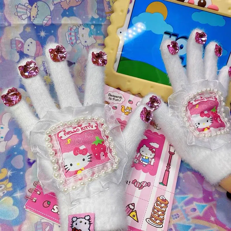 Kawaii Sanrios Plush Gloves My Melody Cinnamoroll Kitty Cartoon Cute Girl Heart Gloves Winter Windproof Thickened Gift for Girls
Kawaii Sanrios Plush Gloves My Melody Cinnamoroll Kitty Cartoon Cute Girl Heart Gloves Winter Windproof Thickened Gift for Girls