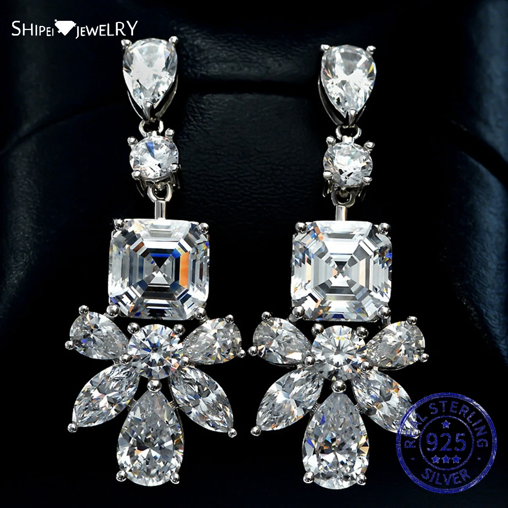 Shipei Luxury 925 Sterling Silver Asscher Cut Created Moissanite Wedding Engagement Dangle Earrings Studs Fine Jewelry Gifts
Shipei Luxury 925 Sterling Silver Asscher Cut Created Moissanite Wedding Engagement Dangle Earrings Studs Fine Jewelry Gifts