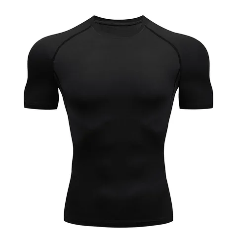 Спортивные Компрессионные футболки Y2K для спортзала, тренировочные футболки с принтом шипов, Мужская облегающая летняя спортивная одежда для бега и фитнеса, топ, футболка