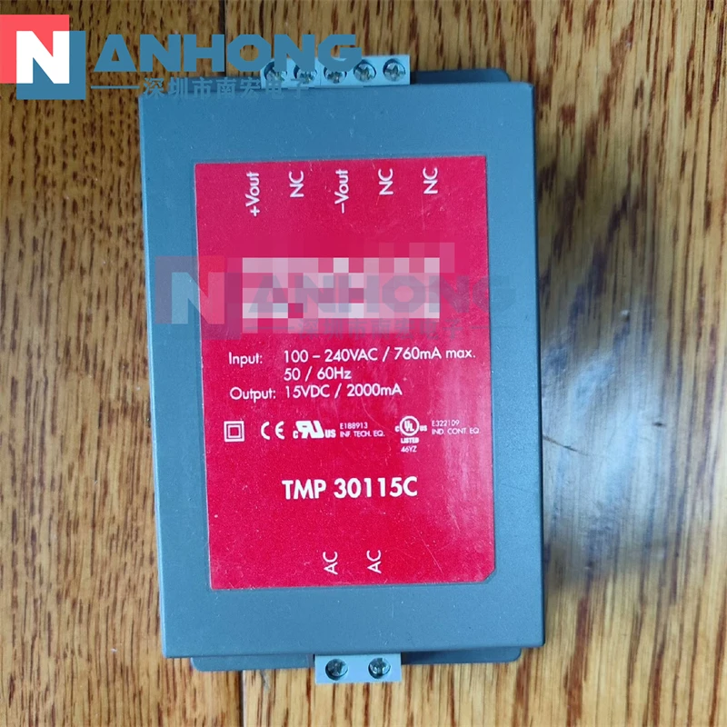 TMP30115C Power-Module Input:100-240VAC/760mA max. 50/60Hz Output:15VDC/2000mA 
TMP30115C Power-Module Input:100-240VAC/760mA max. 50/60Hz Output:15VDC/2000mA