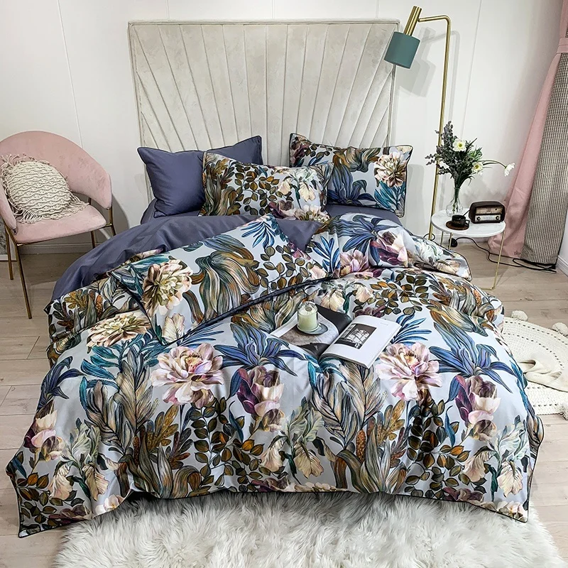 Tropical Leaves Flowers Duvet cover Silky Soft 100%Egyptian Cotton Bedding set Queen King Bed sheet Quilt Cover Pillowcases
Tropical Leaves Flowers Duvet cover Silky Soft 100%Egyptian Cotton Bedding set Queen King Bed sheet Quilt Cover Pillowcases