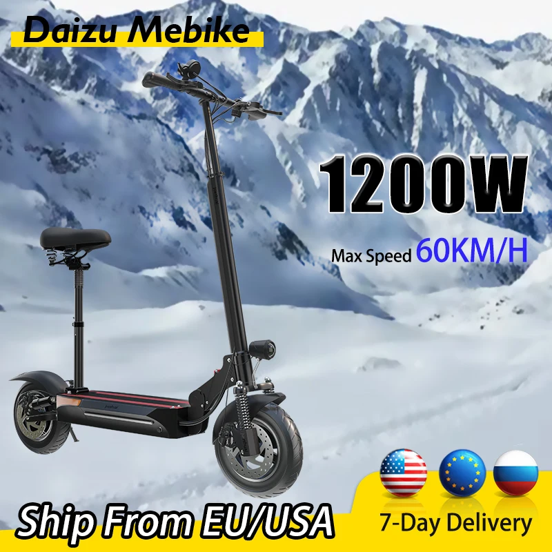 High Speed Electric Scooter 60km/h Adult EScooter 1200W 48V 13Ah Battery Adult Foldable Electric Skateboards Scooter with Seat
High Speed Electric Scooter 60km/h Adult EScooter 1200W 48V 13Ah Battery Adult Foldable Electric Skateboards Scooter with Seat