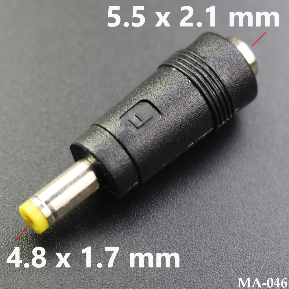 5.5x2.1mm to 4.8x1.7mm DC Power Plug Jack Connector 4.8*1.7mm to 5.5*2.1mm DC Electrical Socket Adapter
5.5x2.1mm to 4.8x1.7mm DC Power Plug Jack Connector 4.8*1.7mm to 5.5*2.1mm DC Electrical Socket Adapter