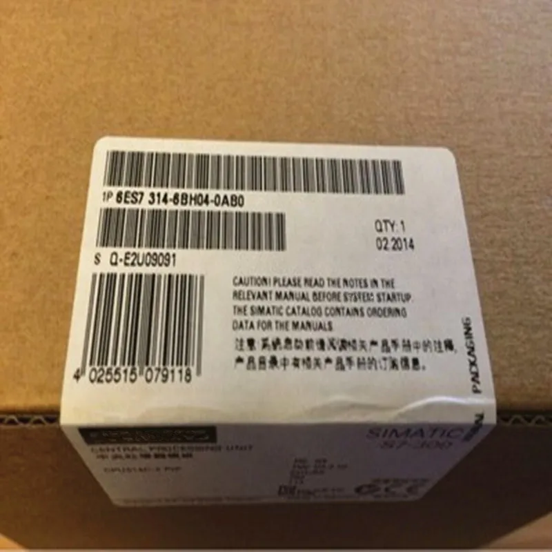 

New Original 6ES7314-6BH04-0AB0 One Year Warranty Warehouse Spot Fast Delivery