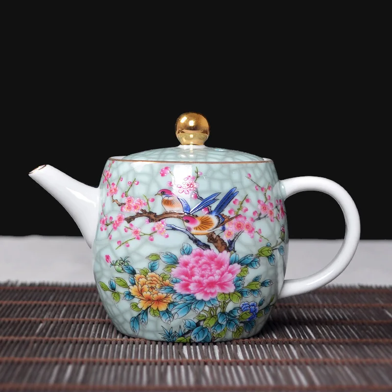 Tea Pot Ceramic Porcelain Flower Bird Tea Bowl Teapots Ore Beauty Kettle Hole Filter Handmade Tea Set Gifts New
Tea Pot Ceramic Porcelain Flower Bird Tea Bowl Teapots Ore Beauty Kettle Hole Filter Handmade Tea Set Gifts New