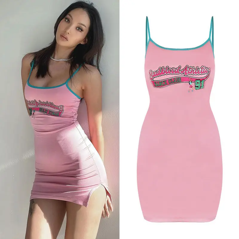 2023 spring and summer pink girl slim suspender dress high street fashion bag hip sexy hot girl short skirt female
2023 spring and summer pink girl slim suspender dress high street fashion bag hip sexy hot girl short skirt female