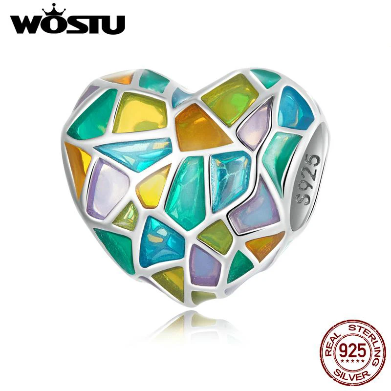 WOSTU 100% 925 Sterling Silver Rainbow Church Window Heart Charms Beads for Women Fit Original DIY Bracelet Necklace Jewelry
WOSTU 100% 925 Sterling Silver Rainbow Church Window Heart Charms Beads for Women Fit Original DIY Bracelet Necklace Jewelry