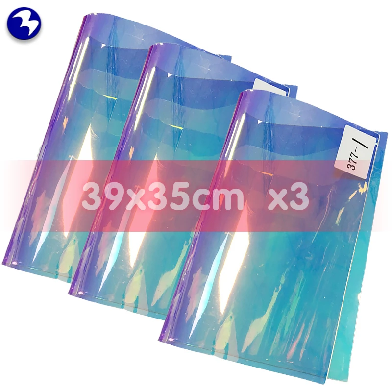 39x35cm 3pcs/set Holographic Clear Transparent PVC Fabric Leatherette Laser Rainbow Film Vinyl Craft Bag Earring DIY Bows Making
39x35cm 3pcs/set Holographic Clear Transparent PVC Fabric Leatherette Laser Rainbow Film Vinyl Craft Bag Earring DIY Bows Making
