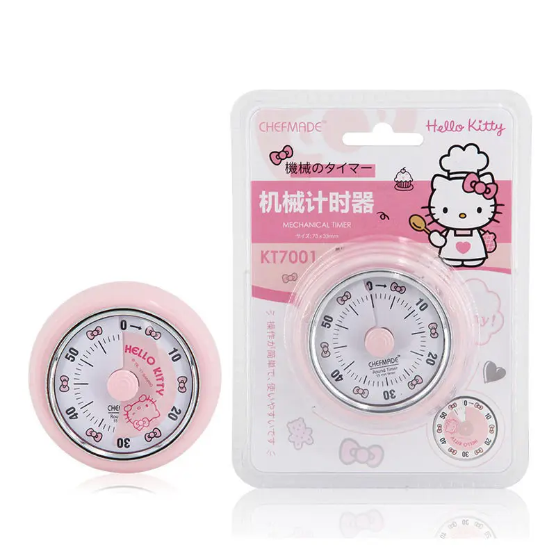 Ручной механический таймер Hello Kitty Kawaii, точный и милый вращающийся магнит, напоминание о времени, магнитное всасывание, портативный
Ручной механический таймер Hello Kitty Kawaii, точный и милый вращающийся магнит, напоминание о времени, магнитное всасывание, портативный