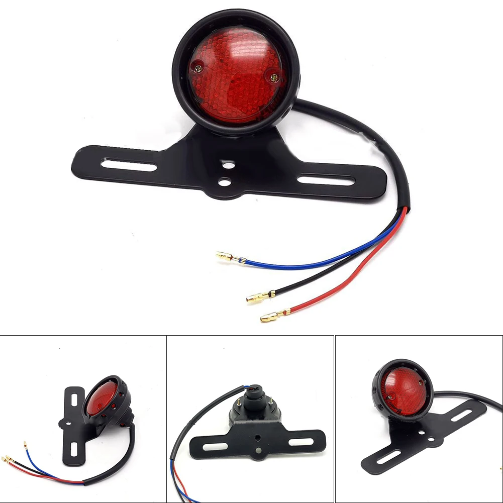 Accessories Round Black Red License Plate Lamp Metal Bracket Motorcycle Motorcycle Tail Light With License Plate Holder
Accessories Round Black Red License Plate Lamp Metal Bracket Motorcycle Motorcycle Tail Light With License Plate Holder