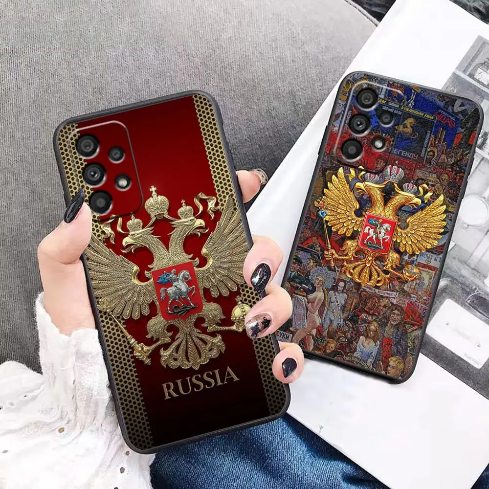 

Heraldic Two-Headed Eagle Case For Samsung Galaxy A90 A80 A73 A71 A70 A53 A52 A51 A50 A33 A32 A30 A23 A22 A14 A10 5G Case Shell