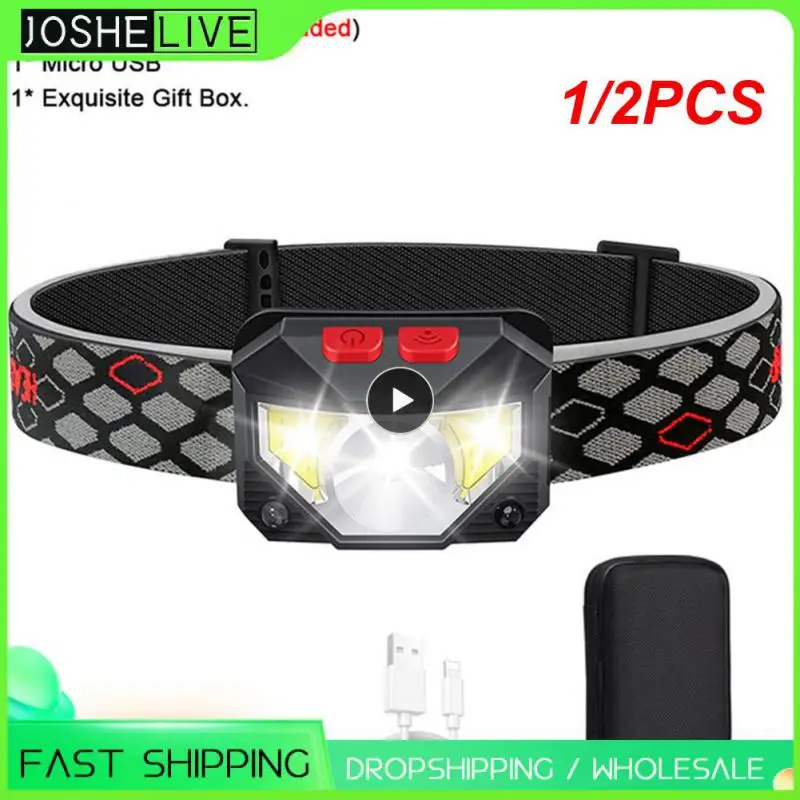 1/2PCS Modes Handfress Motion Sensor Waterproof Powerful LED Headlight Headlamp Head Lamp COB Flashlight Torch head light
1/2PCS Modes Handfress Motion Sensor Waterproof Powerful LED Headlight Headlamp Head Lamp COB Flashlight Torch head light