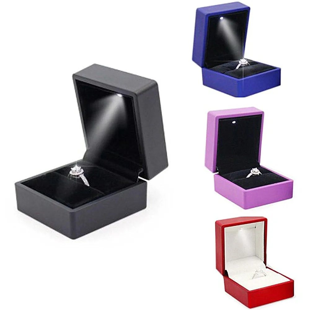 New Led Light Wedding Ring Box Women Necklace Earring Ring Organizer Jewelry Display Case For Wedding Rings Gift Packaging Box
New Led Light Wedding Ring Box Women Necklace Earring Ring Organizer Jewelry Display Case For Wedding Rings Gift Packaging Box