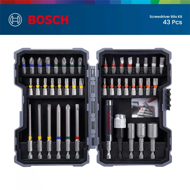 Набор бит для отвертки Bosch 43 шт.
Набор бит для отвертки Bosch 43 шт.