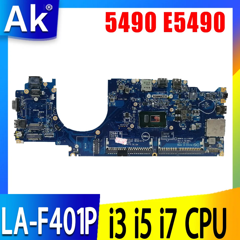 for Dell latitude 5490 E5490 Laptop Motherboard w/ i3 i5 i7 7th Gen or 8th Gen CPU motherboard ddm70 LA-F401P CN-0PJTG5 0M71FV
for Dell latitude 5490 E5490 Laptop Motherboard w/ i3 i5 i7 7th Gen or 8th Gen CPU motherboard ddm70 LA-F401P CN-0PJTG5 0M71FV