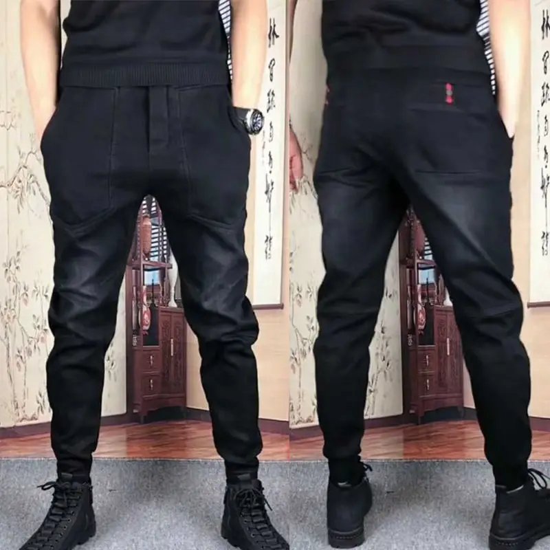 Джинсы-шаровары мужские полной длины, Стрейчевые брюки Slim Fit, размеры 28-38, весна-осень 2022 
Джинсы-шаровары мужские полной длины, Стрейчевые брюки Slim Fit, размеры 28-38, весна-осень 2022