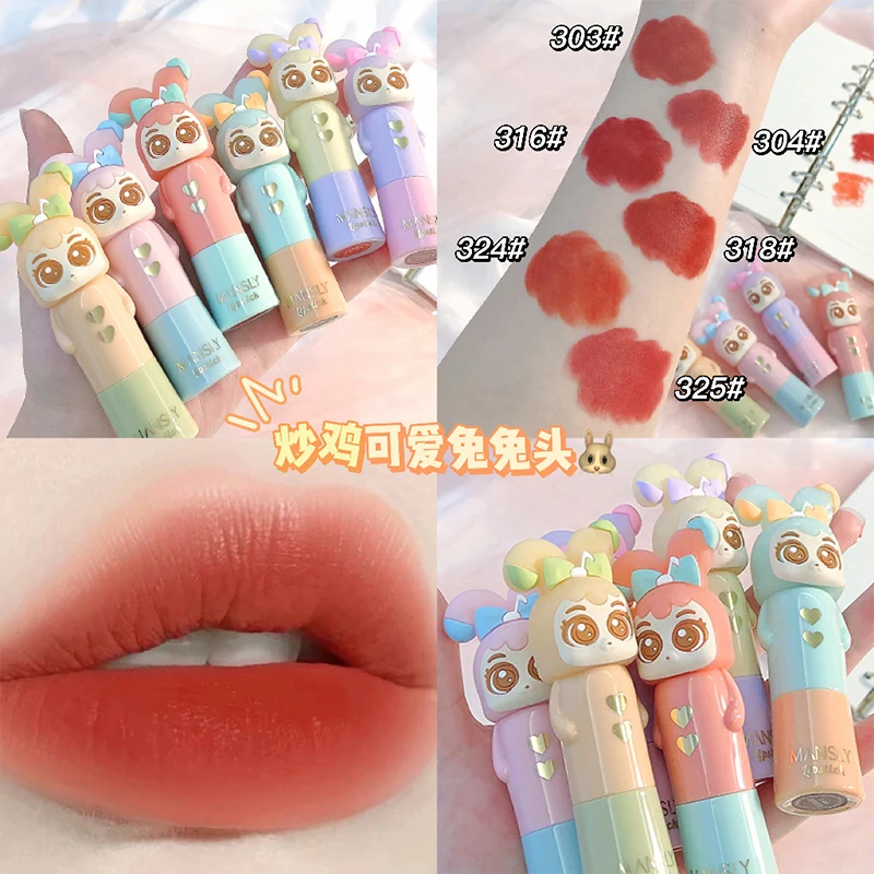 Soft Velvet Lipstick Lip Matte Long Lasting 6 Colors Makeup Pigmented Moisturizing Creamy Lipstick Waterproof Cute Cosmetics
Soft Velvet Lipstick Lip Matte Long Lasting 6 Colors Makeup Pigmented Moisturizing Creamy Lipstick Waterproof Cute Cosmetics