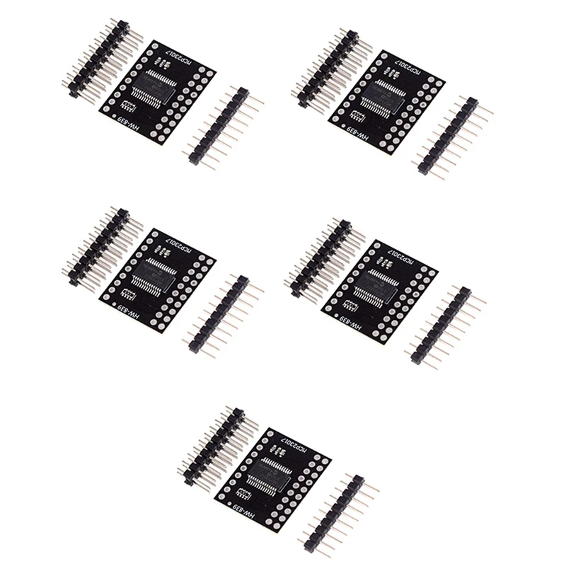 5X MCP23017 IIC I2C SPI двунаправленный 16-Bit I/O эспандер, контакты, последовательный интерфейс, модуль стандарта
5X MCP23017 IIC I2C SPI двунаправленный 16-Bit I/O эспандер, контакты, последовательный интерфейс, модуль стандарта