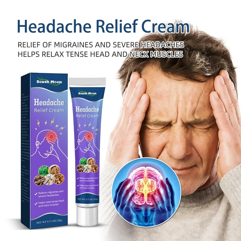 Headache Relief Health Cream Treat Migraine Sickness Body Relief Painkiller Balm Dizziness Relax Head and Neck Muscles Soothing
Headache Relief Health Cream Treat Migraine Sickness Body Relief Painkiller Balm Dizziness Relax Head and Neck Muscles Soothing