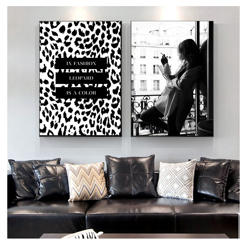 Black White Smoking Woman By The Window Poster Leopard Color Fashion Canvas Painting Wall Art Beauty Quotes Pictures Home Decor
Black White Smoking Woman By The Window Poster Leopard Color Fashion Canvas Painting Wall Art Beauty Quotes Pictures Home Decor