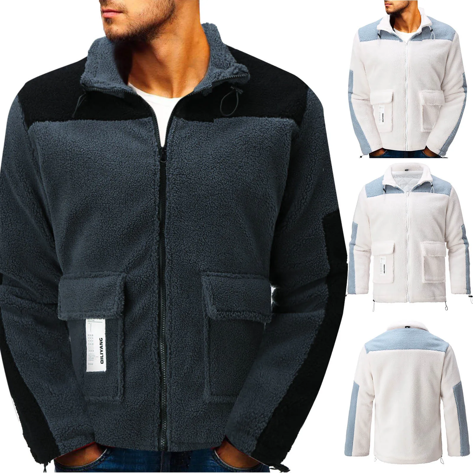 Men's Winter Coat Color Matching Long-Sleeved Coat Jacket Stand-Collar Zipper h Jacket Winter Warm Soft Coat
Men's Winter Coat Color Matching Long-Sleeved Coat Jacket Stand-Collar Zipper h Jacket Winter Warm Soft Coat