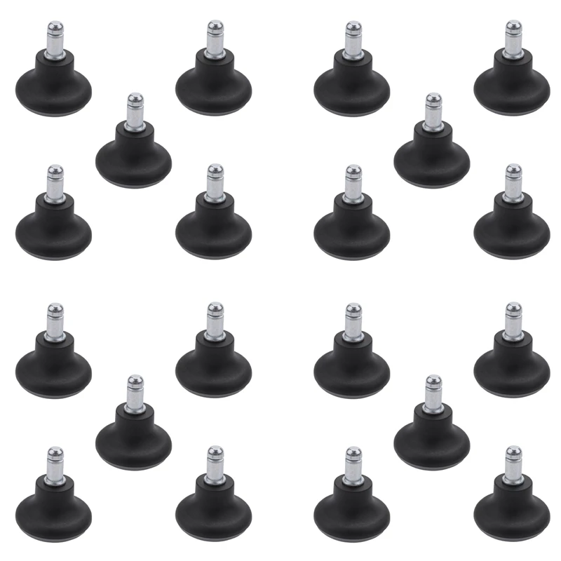 

LJL-20Pcs Bell Glides Replacement Office Chair Wheels Stopper Office Chair Swivel Caster Wheels, 2 Inch Stool Bell Glides