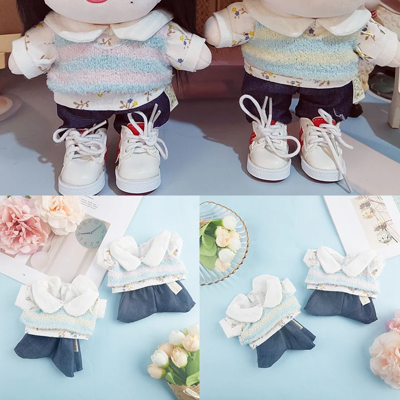 1Set 20cm Idol Doll Clothing Accessories 20CM Doll Toy Clothes Cute T-shirt + Pants Set Doll DIY Clothes Accessories 2Colors
1Set 20cm Idol Doll Clothing Accessories 20CM Doll Toy Clothes Cute T-shirt + Pants Set Doll DIY Clothes Accessories 2Colors