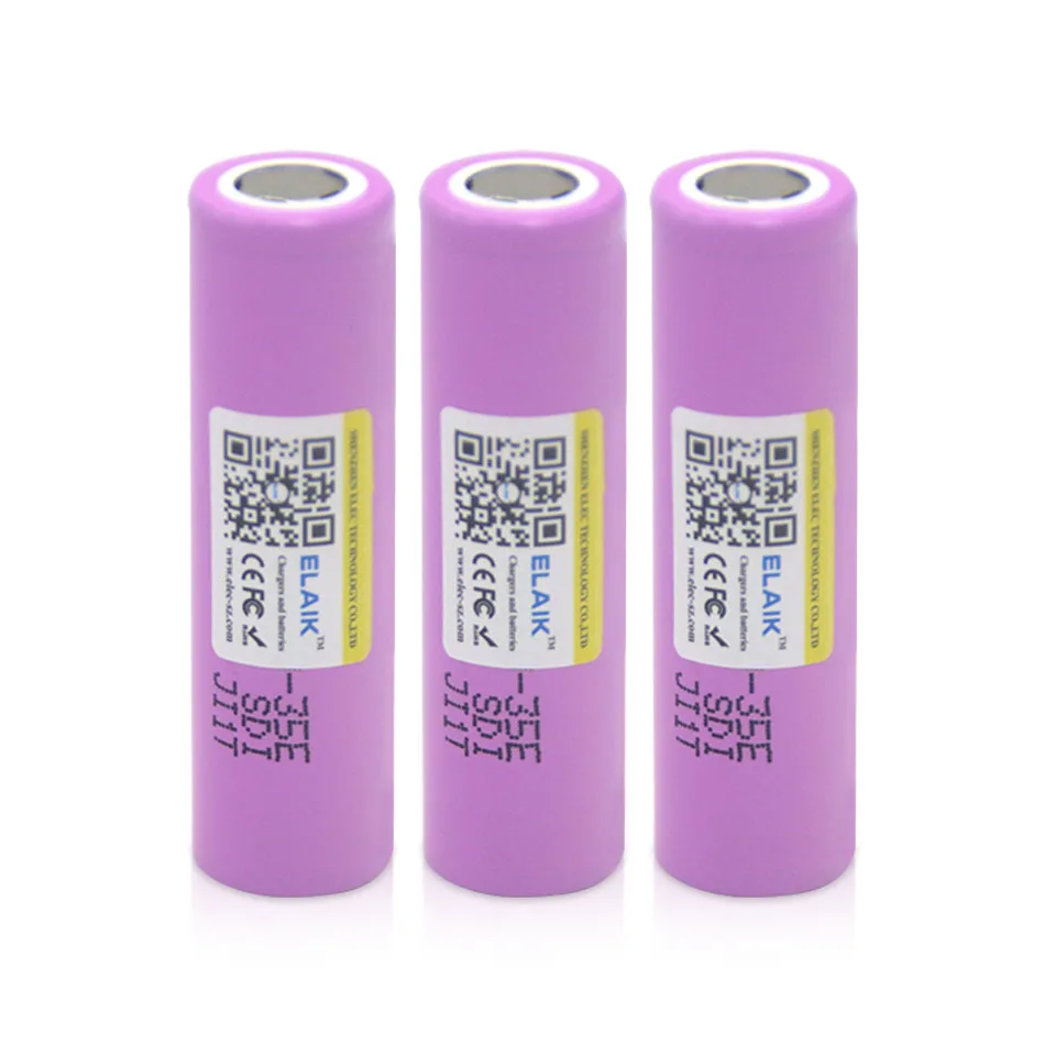 2023 ELAIK Original INR18650-35E 3,7 V 3500mAh Max 13A Entladung Power Batterie Für Mobile power, taschenlampe batterien
2023 ELAIK Original INR18650-35E 3,7 V 3500mAh Max 13A Entladung Power Batterie Für Mobile power, taschenlampe batterien
