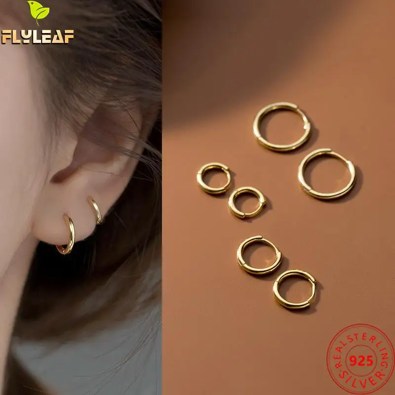 18k Gold Plating Round Circle Hoop Earrings For Women 100% 925 Sterling Silver Simple Ear Buckle Fashion Jewelry 2022 New
18k Gold Plating Round Circle Hoop Earrings For Women 100% 925 Sterling Silver Simple Ear Buckle Fashion Jewelry 2022 New
