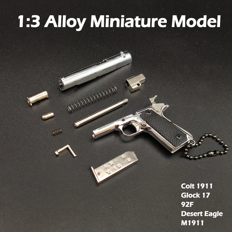 2022 NEW 1:3 Anti-stress Toys Metal Pistol Gun Keychain Miniature Model Beretta 92F Colt 1911 Glock 17 Birthday Gifts for Men
2022 NEW 1:3 Anti-stress Toys Metal Pistol Gun Keychain Miniature Model Beretta 92F Colt 1911 Glock 17 Birthday Gifts for Men