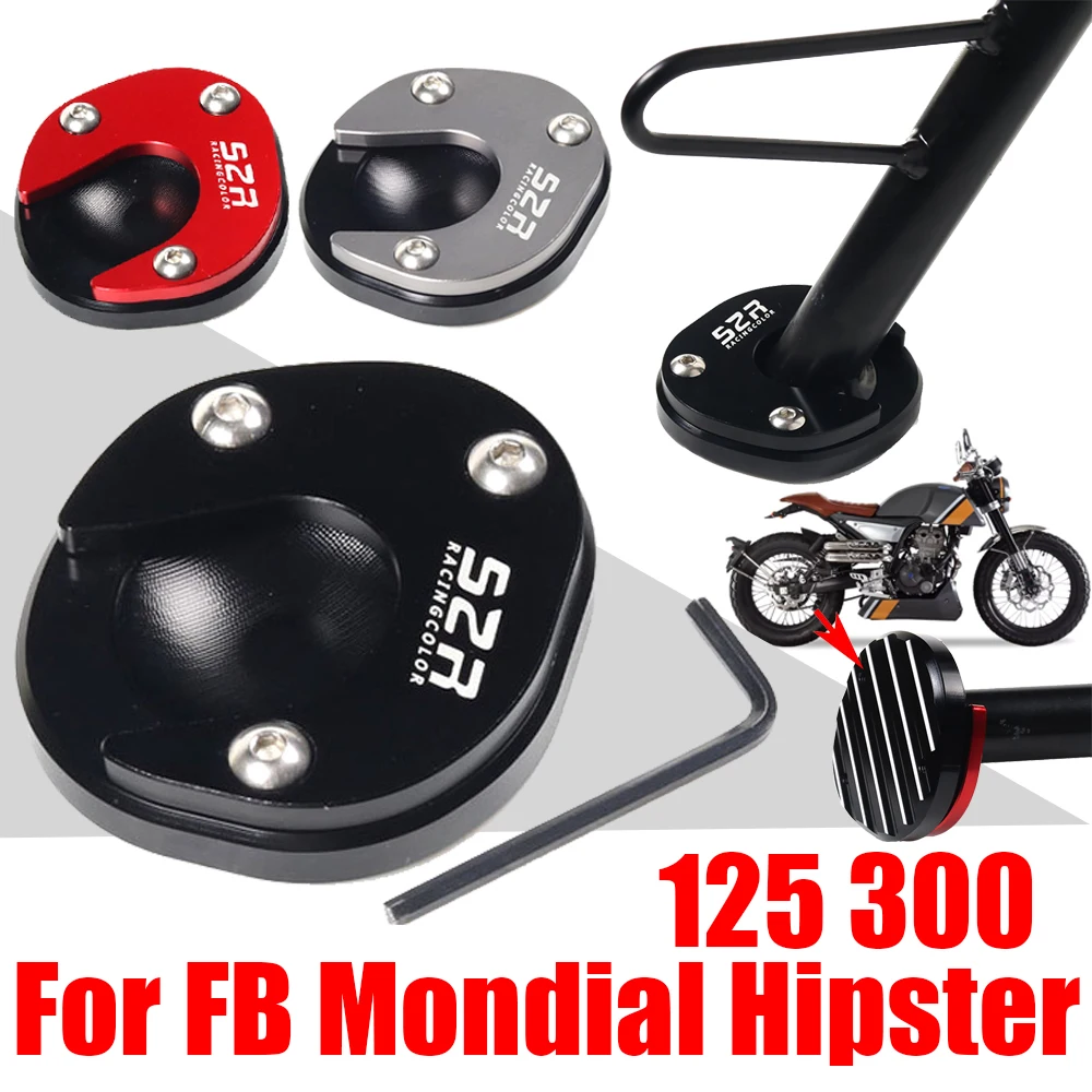 

For FB Mondial Hipster HPS 125 300 HPS125 HPS300 Accessories Kickstand Foot Side Stand Enlarge Extension Pad Support Plate Parts