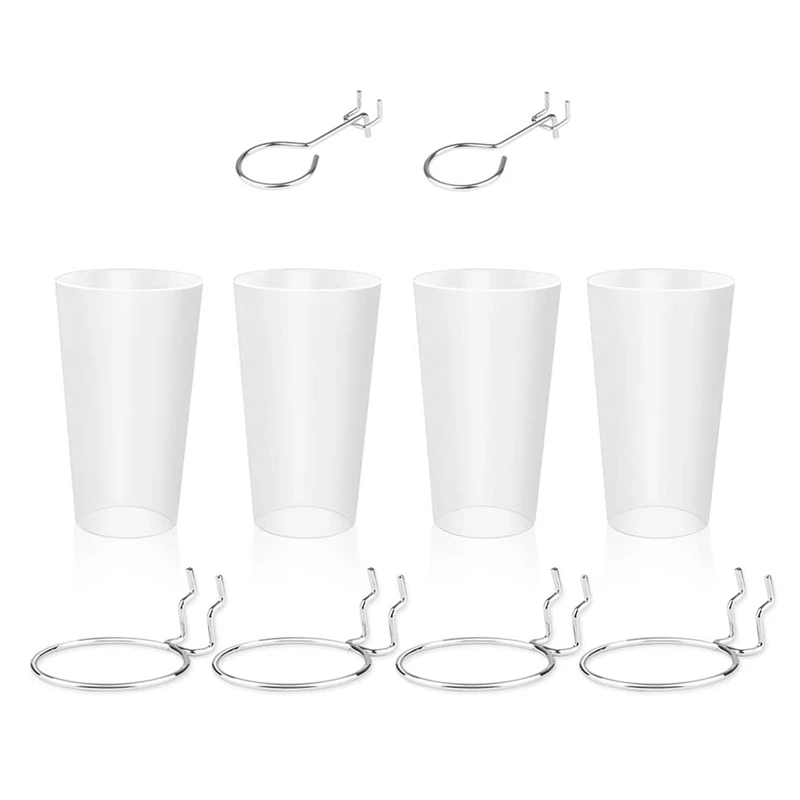10Pcs Pegboard Bins With Rings Ring Style Pegboard Hooks With Pegboard Cups Pegboard Cup Holder Accessories Transparent
10Pcs Pegboard Bins With Rings Ring Style Pegboard Hooks With Pegboard Cups Pegboard Cup Holder Accessories Transparent