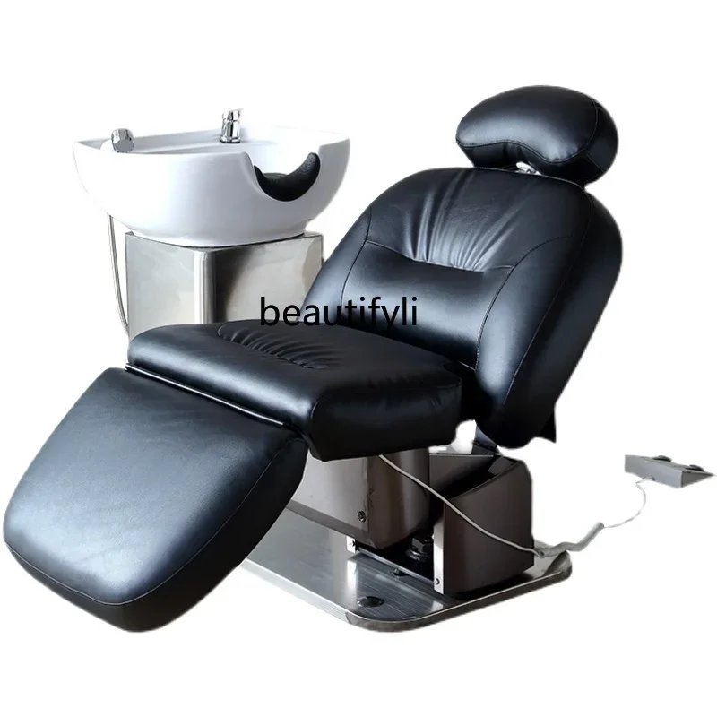 Shampoo Chair Lying Half Barber Shop Rotatable Flushing Bed Electric Lifting Hair-Washing Chair Recliner
Shampoo Chair Lying Half Barber Shop Rotatable Flushing Bed Electric Lifting Hair-Washing Chair Recliner