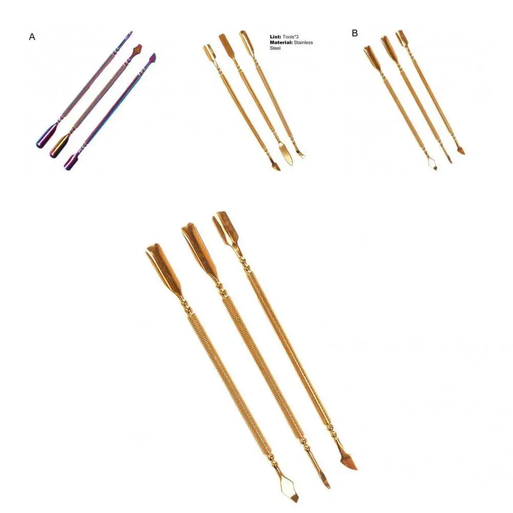 3Pcs/Set Cuticle Remover Delicate Stainless Steel Professional for Pedicure Nail Pusher Nail Cuticle Pusher
3Pcs/Set Cuticle Remover Delicate Stainless Steel Professional for Pedicure Nail Pusher Nail Cuticle Pusher