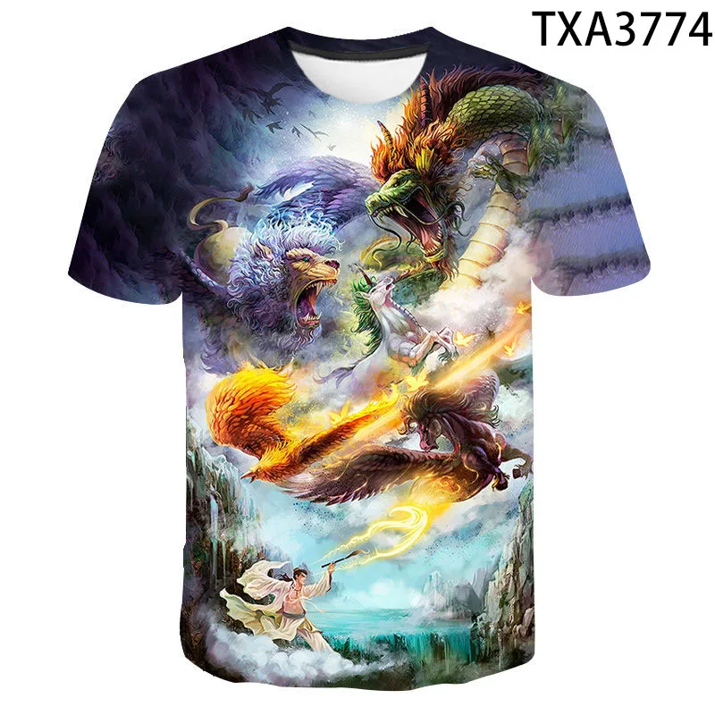 2023 New Children's T-shirt Summer Cool China Dragon 3D T-shirt Short Sleeve Printed Top Boys and Girls' Fashion Street T-shirt
2023 New Children's T-shirt Summer Cool China Dragon 3D T-shirt Short Sleeve Printed Top Boys and Girls' Fashion Street T-shirt