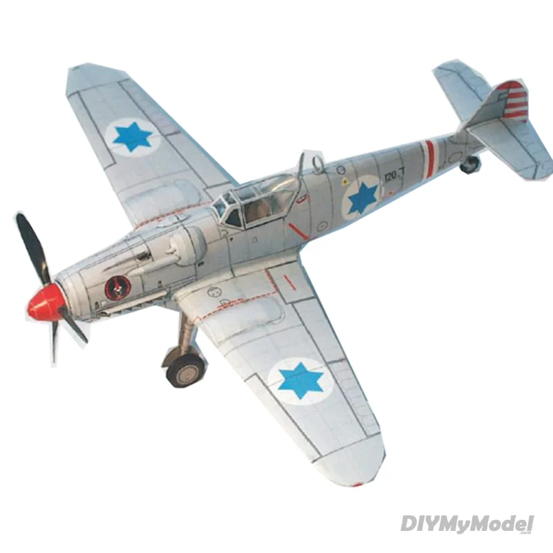 Бумажная 3D модель самолета DIY S-199 
Бумажная 3D модель самолета DIY S-199