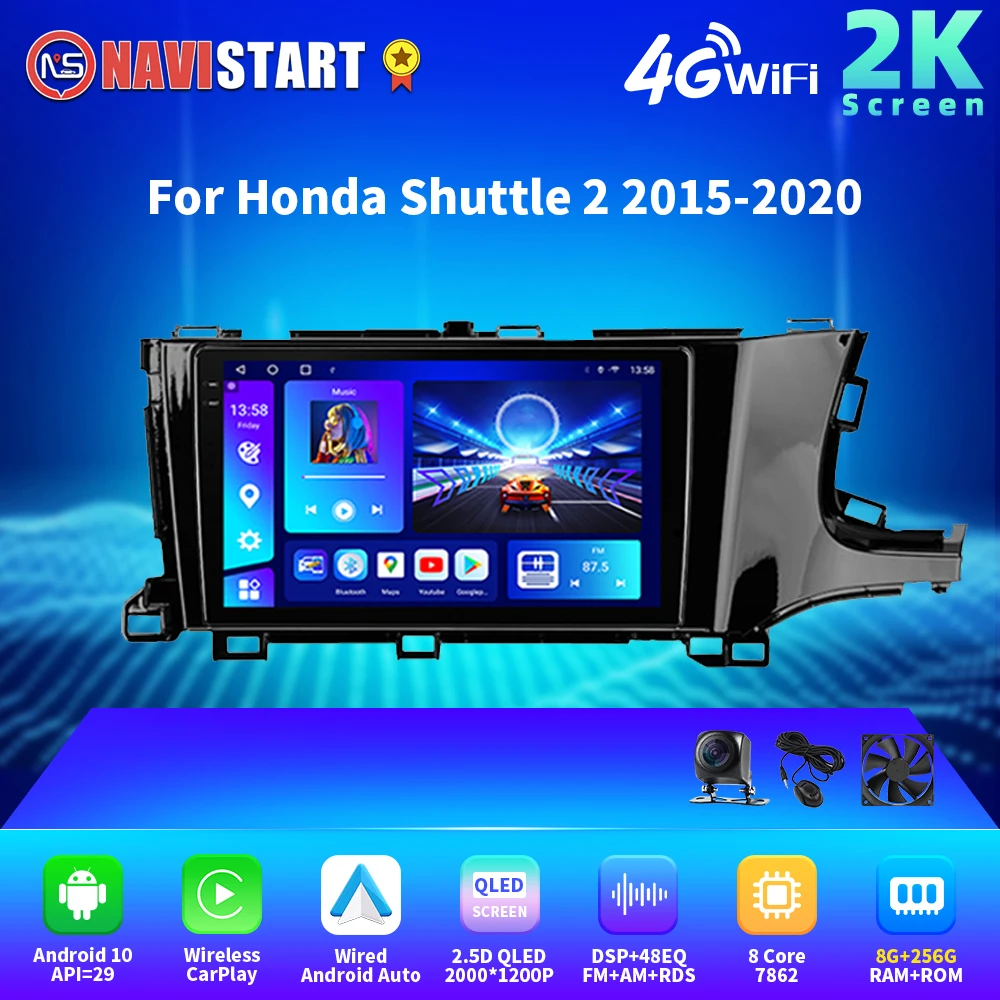 NAVISTART 2K 2000*1200 Car Radio Android Auto for Honda Shuttle 2 2015-2020 Carplay Multimedia Video Player GPS Navigation 2 Din 
NAVISTART 2K 2000*1200 Car Radio Android Auto for Honda Shuttle 2 2015-2020 Carplay Multimedia Video Player GPS Navigation 2 Din