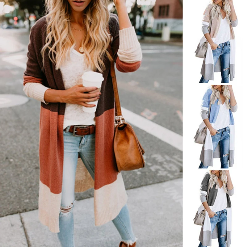 2022 Cardigan Women Knitted Long Sleeve Cardigans Open Front Casual Boho Sweater Patchwork Casual Outwear Coat Female Cardigans
2022 Cardigan Women Knitted Long Sleeve Cardigans Open Front Casual Boho Sweater Patchwork Casual Outwear Coat Female Cardigans