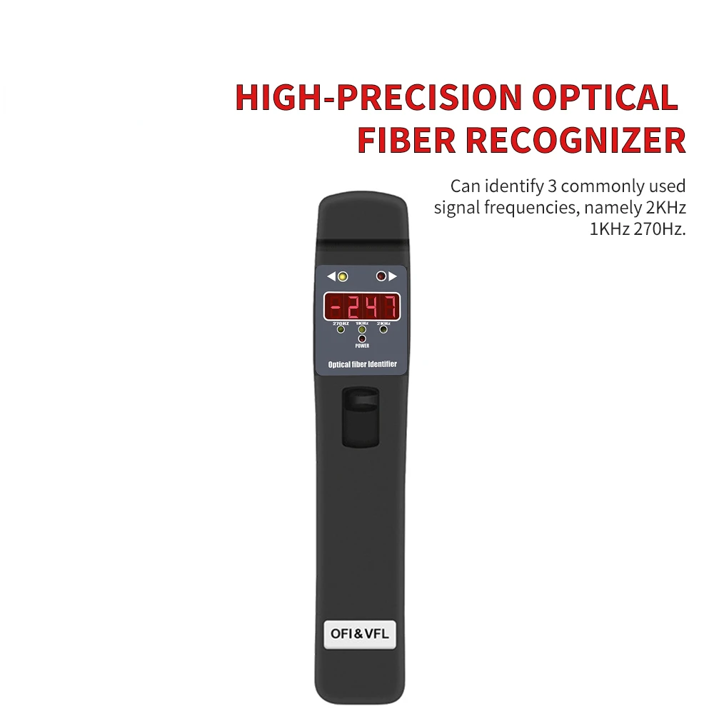 Optical Fiber Signal Identifier TM-OFI-401 Optical Cable Fiber Orientation Recognizer Power Detector Signal Direction Tester
Optical Fiber Signal Identifier TM-OFI-401 Optical Cable Fiber Orientation Recognizer Power Detector Signal Direction Tester