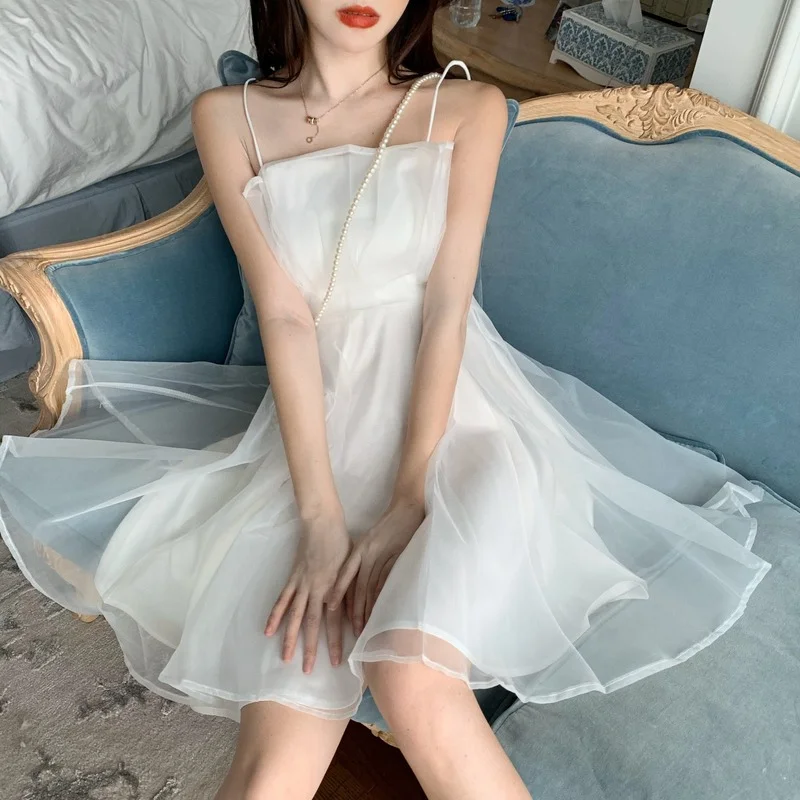 Summer Dress Princess Style Party Wedding Sweet Cute Clothing Women Solid Colors Mesh Slip Dress Fashion Fairy Cottagecore Dress
Summer Dress Princess Style Party Wedding Sweet Cute Clothing Women Solid Colors Mesh Slip Dress Fashion Fairy Cottagecore Dress